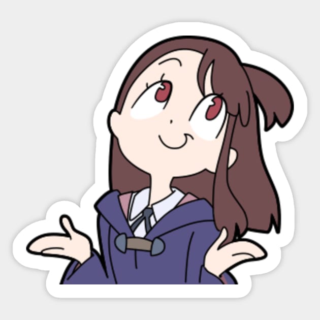 Akko Shrug Sticker by KokoroPopShop